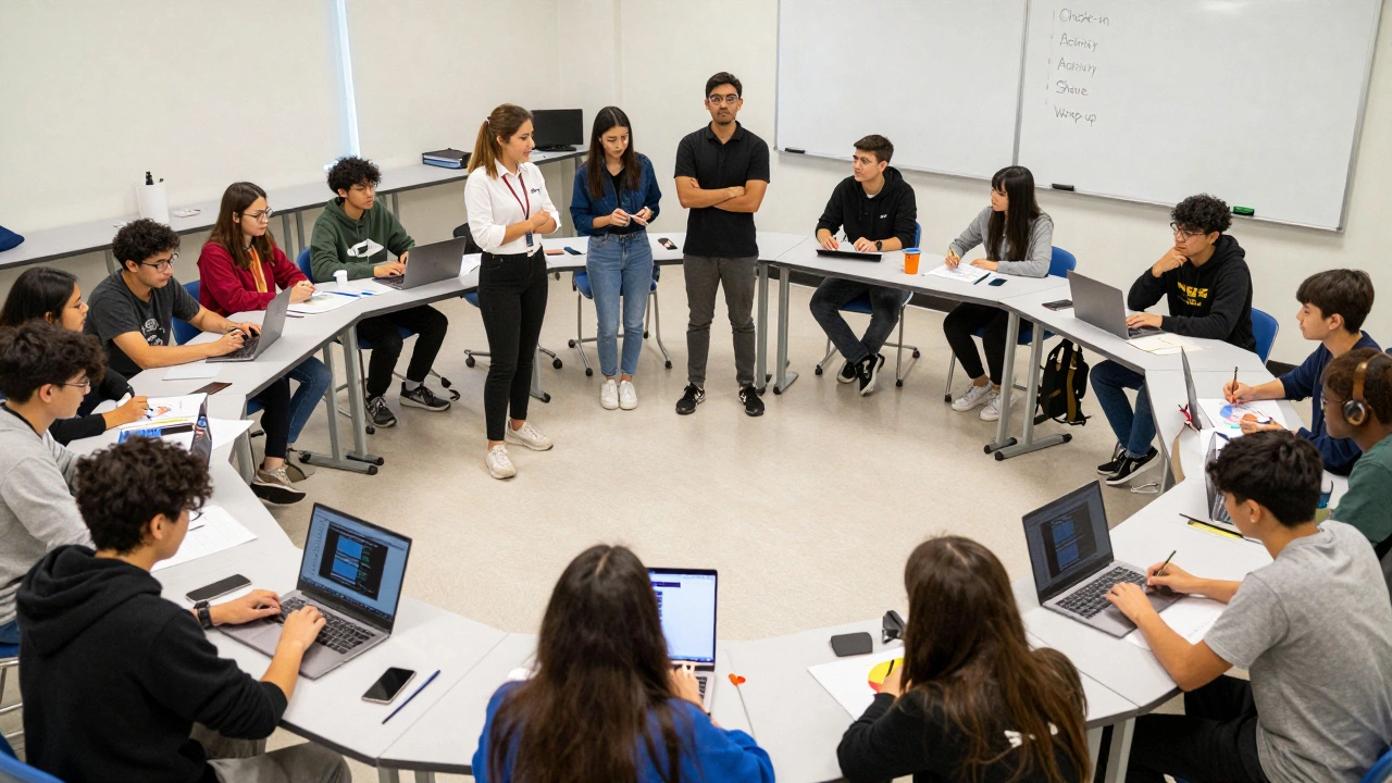 Diverse students engaged in various hands-on activities during a club meeting
